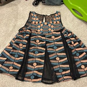 Tank top blouse embroidered shirt